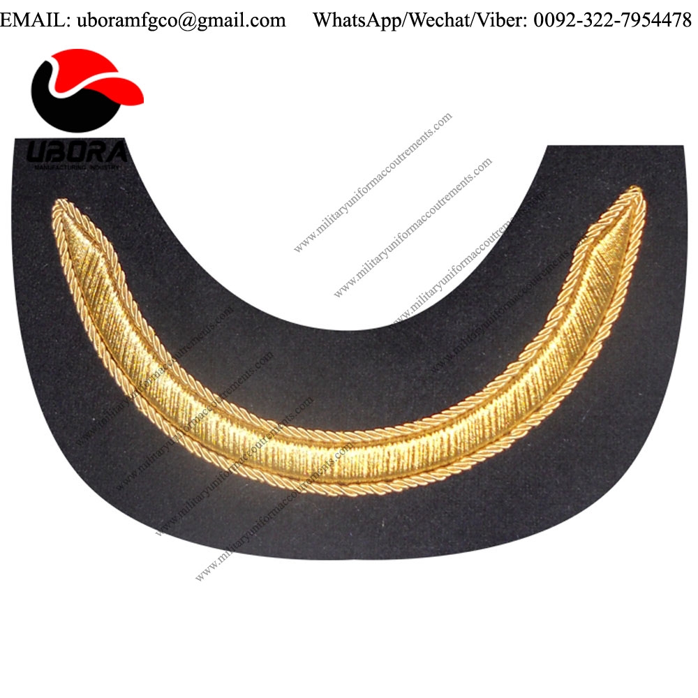 Forage Embroidered Peak Handmade bullion wire visor cap hat military police army navy 